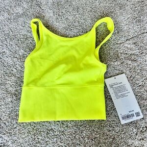 Lululemon Neon Yellow Ribbed Tank Top